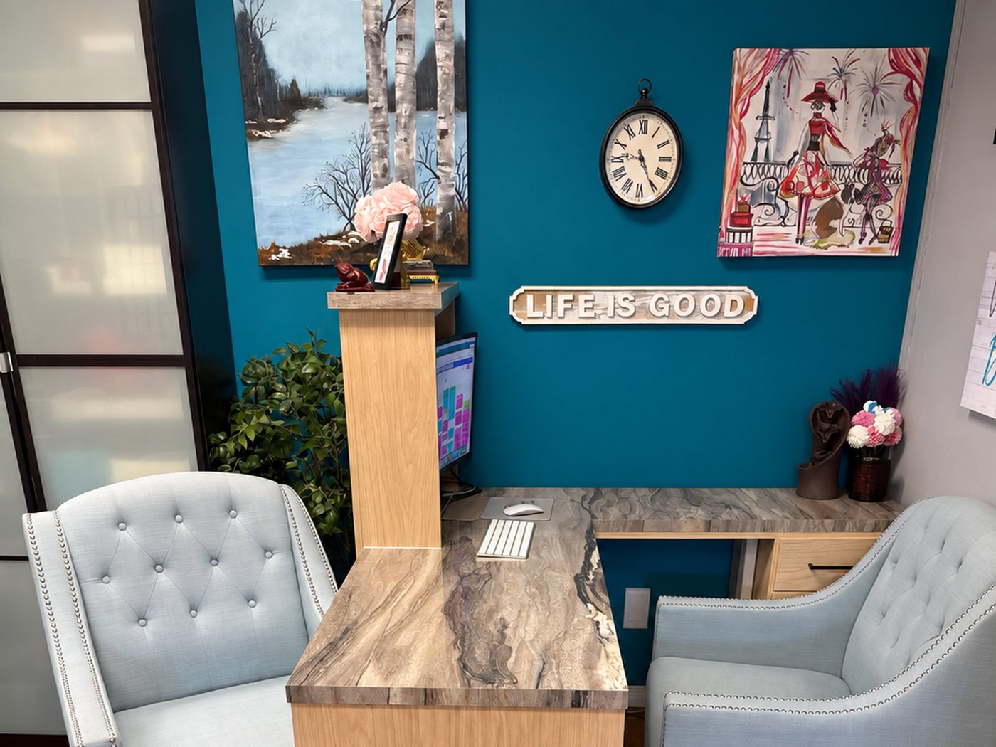 The private studio room at Lasting Color in Spruce Grove, Alberta